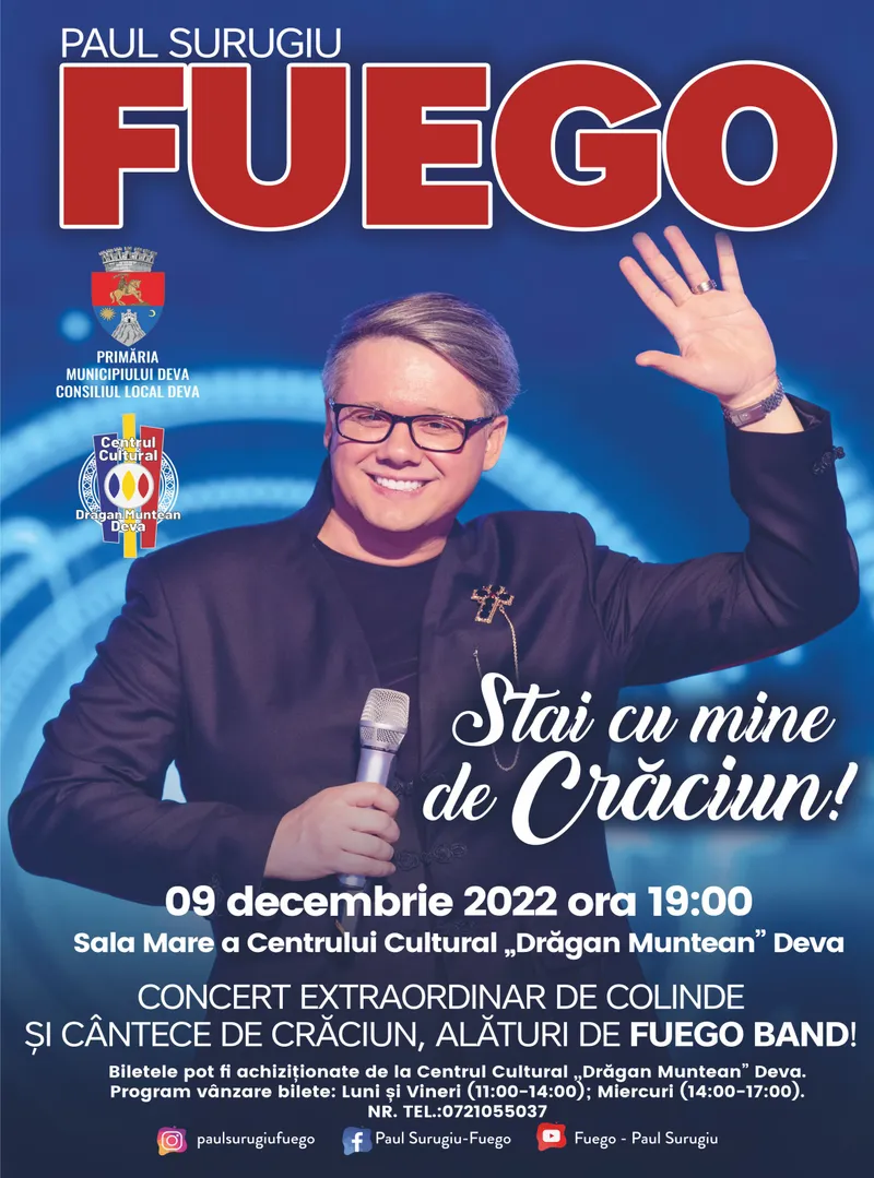 FUEGO în concert extraordinar la Deva - Stai cu mine de Crăciun