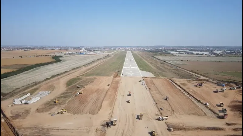 Stadiul lucrărilor de extindere a pistei la Aeroportul Oradea