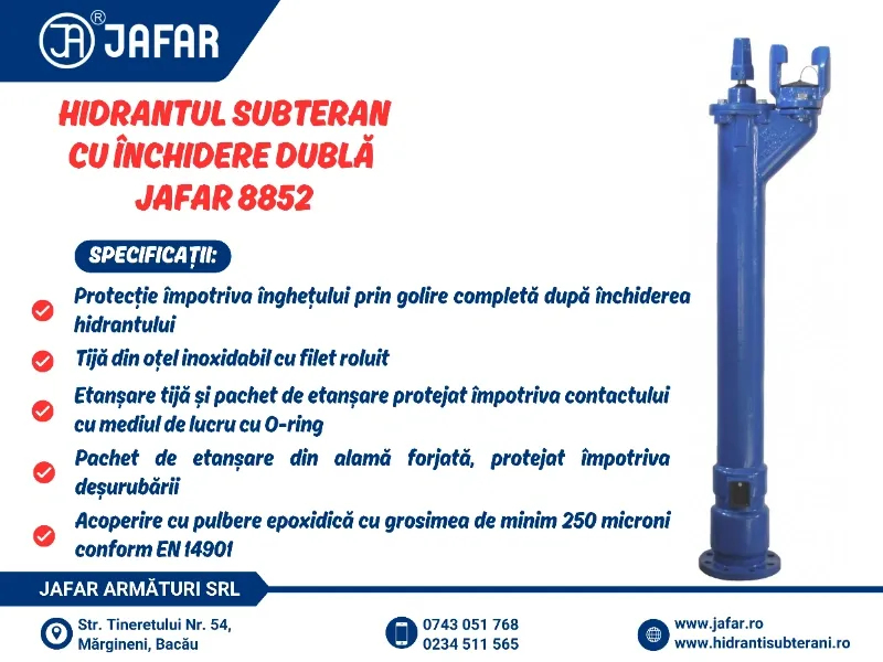 Hidrant subteran cu închidere dublă JAFAR 8852