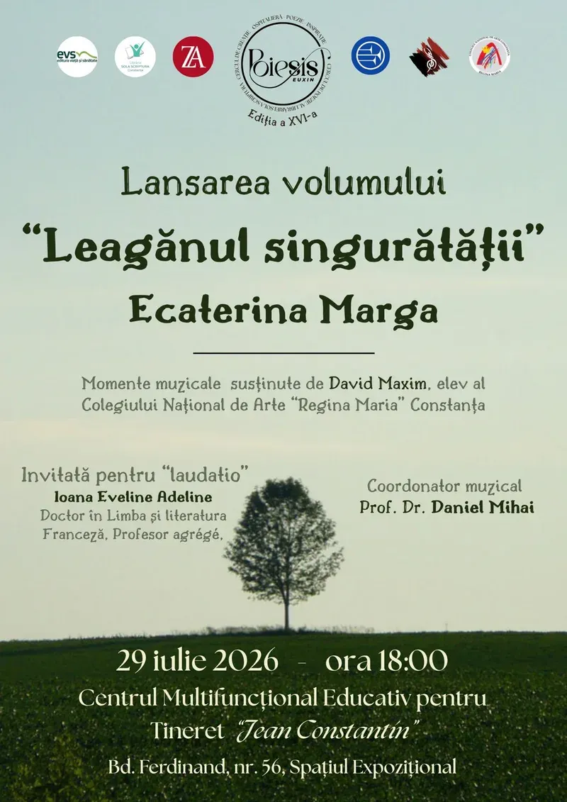Lansarea volumului de poezie „Leagănul singurătății” de Ecaterina Marga