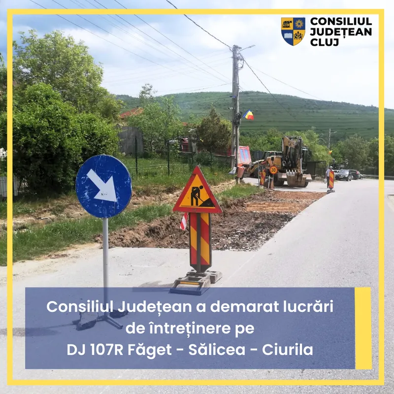 Consiliul Județean a demarat lucrări de întreținere pe drumul județean DJ 107R Făget – Sălicea – Ciurila