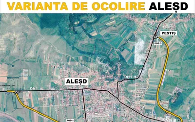 PRIMUL KM DE ASFALT PE CENTURA ALEȘD