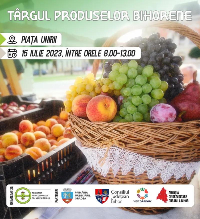 Târgul produselor bihorene, în Piața Unirii din Oradea