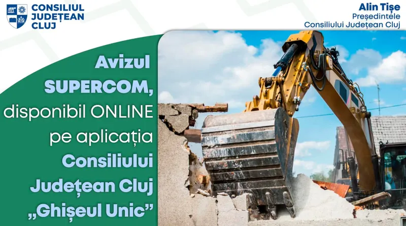 Avizul operatorului de salubritate, disponibil pe aplicația Consiliului Județean Cluj „Ghișeul Unic”