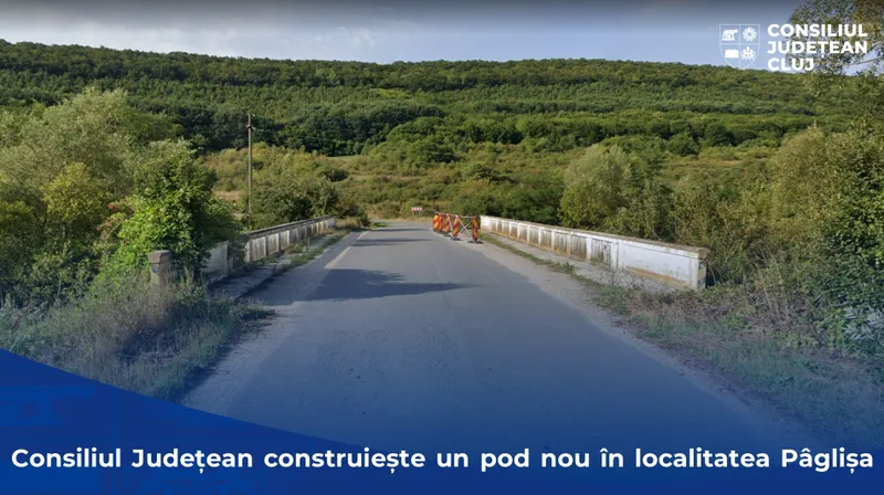 Consiliul Județean construiește un pod nou în localitatea Pâglișa