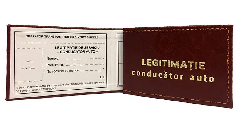 Legitimatie de serviciu conducator auto PREMIUM