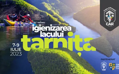 Acțiune de ecologizare a lacului Tarnița, derulată cu sprijinul Consiliului Județean