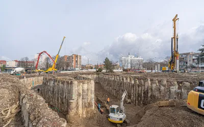 Ritm susținut: 1.600 de piloți au fost forați la rețeaua de pasaje  din Piața Gojdu