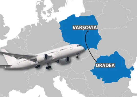S-a lansat licitația pentru zboruri Oradea - Varșovia