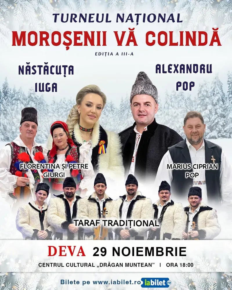 „Moroșenii vă colindă” — spectacol la Deva, 29 noiembrie, ora 18:00
