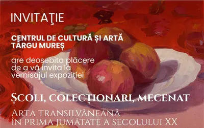 Centrul de Cultură și Artă Târgu Mureș are deosebita plăcere de a vă invita la vernisajul Expoziției