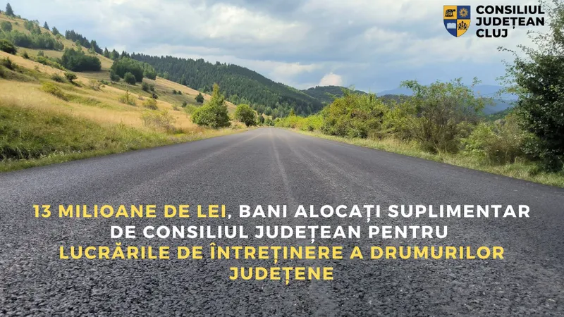 13 milioane de lei, bani alocați suplimentar de Consiliul Județean pentru lucrările de întreținere a drumurilor județene