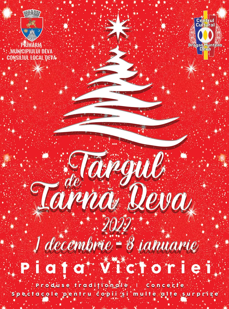 Târgul de iarnă de la Deva se deschide joi, 1 Decembrie 2022!