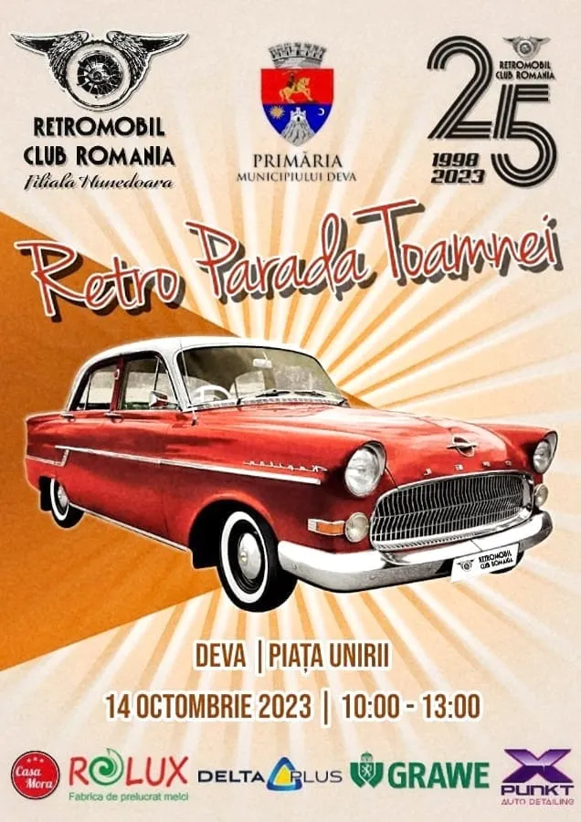 Zeci de mașini de epocă vor fi expuse la Deva