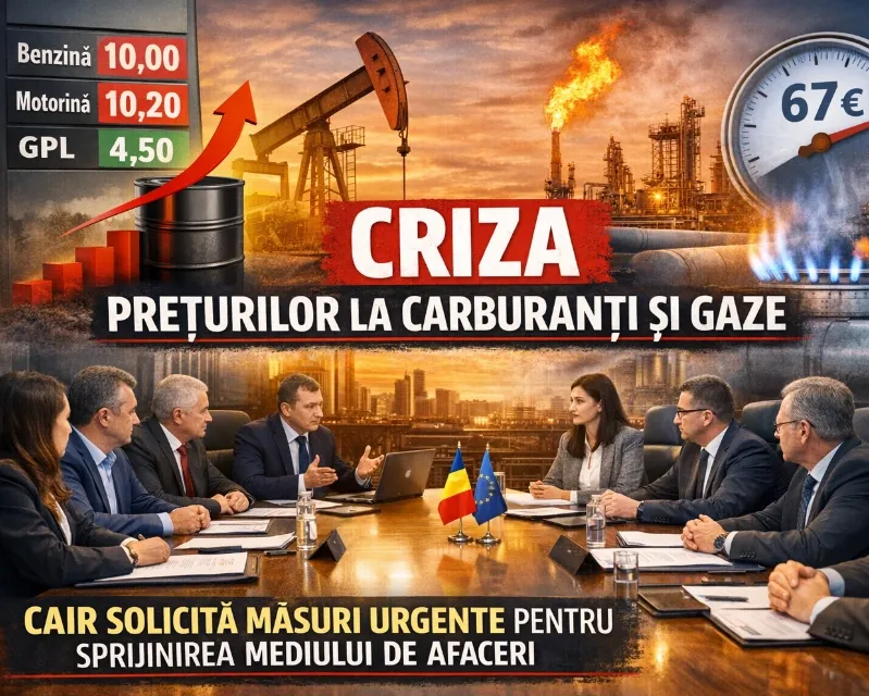 CAIR solicită măsuri urgente și dialog cu guvernul pentru reducerea impactului creșterii prețurilor la carburanți și gaze asupra mediului de afaceri