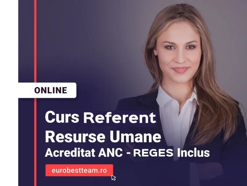 Curs Acreditat CAFFPA Referent Resurse Umane 03 - 24 septembrie 2026