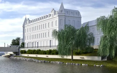 Promenadă pe sub Podul Sf. Ladislau, pe malul drept, cu  ferestre de observare subacvatică