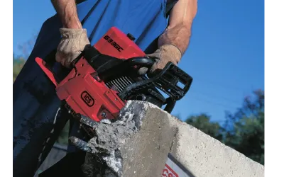 Ferăstraie ICS cu lanț diamantat pentru beton, beton armat, piatră, cărămidă, sare, cărbune și conducte