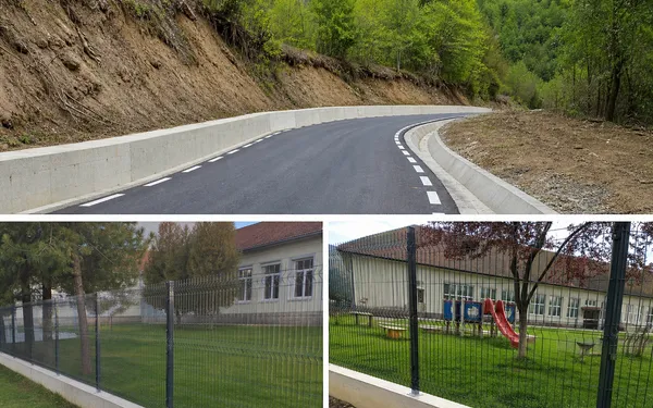 Finalizate două investiții în Valea Ierii: refacere drum în Cerc și împrejmuire la Școala Gimnazială