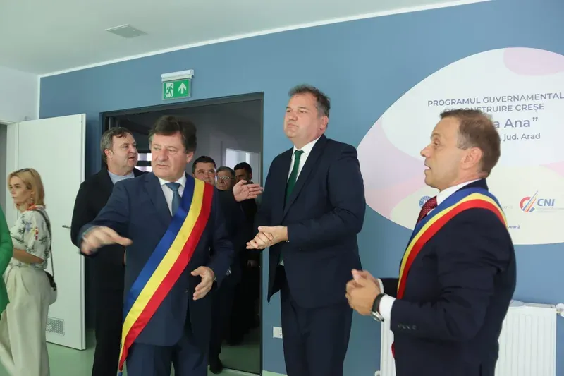 Ministrul Cseke Attila prezent la recepția noii creșe din Nădlac, realizată prin PNRR