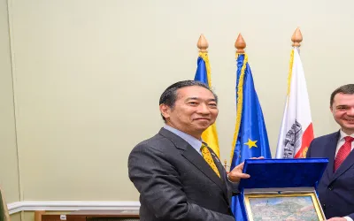 Ambasadorul Japoniei, E.S. Takashi Katae, în vizită la Primăria Municipiului Deva