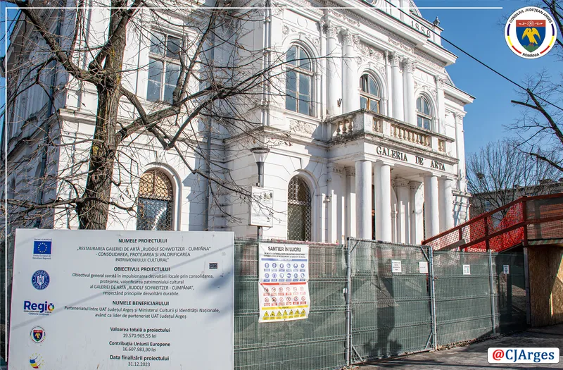 Lucrările de restaurare a Galeriei de Artă „Rudolf Schweitzer – Cumpăna” sunt realizate într-un procent de 35%