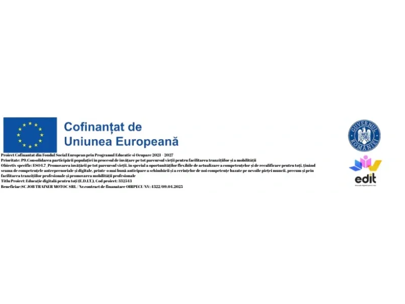 Continuă implementarea activităților din proiectul „Educație digitală pentru toți (E.D.I.T.)” în luna iulie 2026