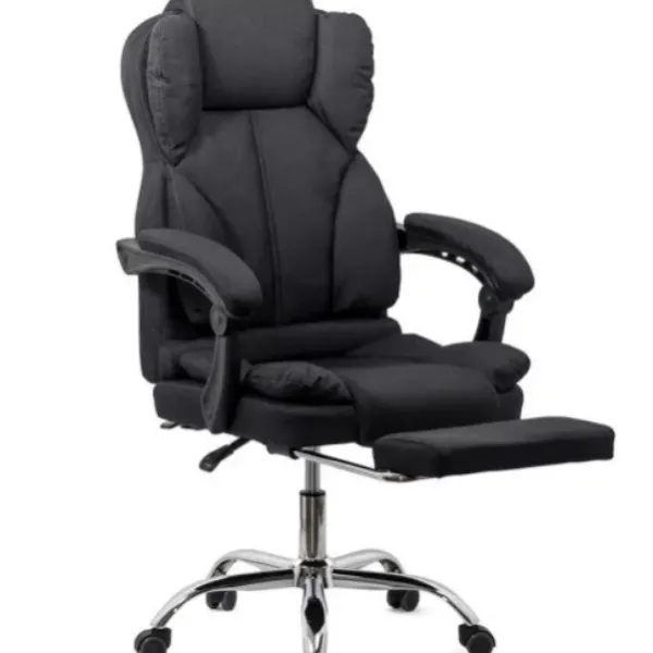 SCAUN DIRECTORIAL CU SUPORT DE PICIOARE AZAY INTERIORS 415 NEGRU