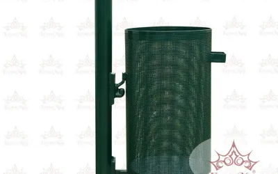 Coș Gunoi Metalic, Stradal cu Scrumieră URBAN 1.P.S