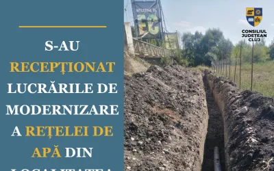 Au fost recepționate lucrările de modernizare a rețelei de apă din localitatea Bonțida