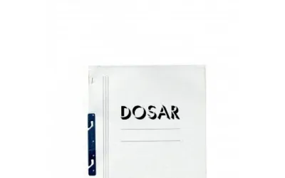 Dosar din carton, incopciat 1/1, 230 g/mp, alb