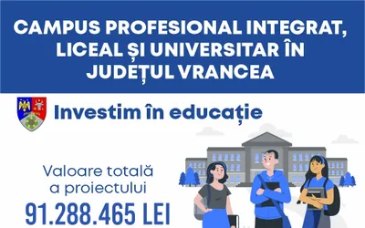 Proiectarea și construcția Campusului profesional integrat, liceal și universitar, scoase la licitație