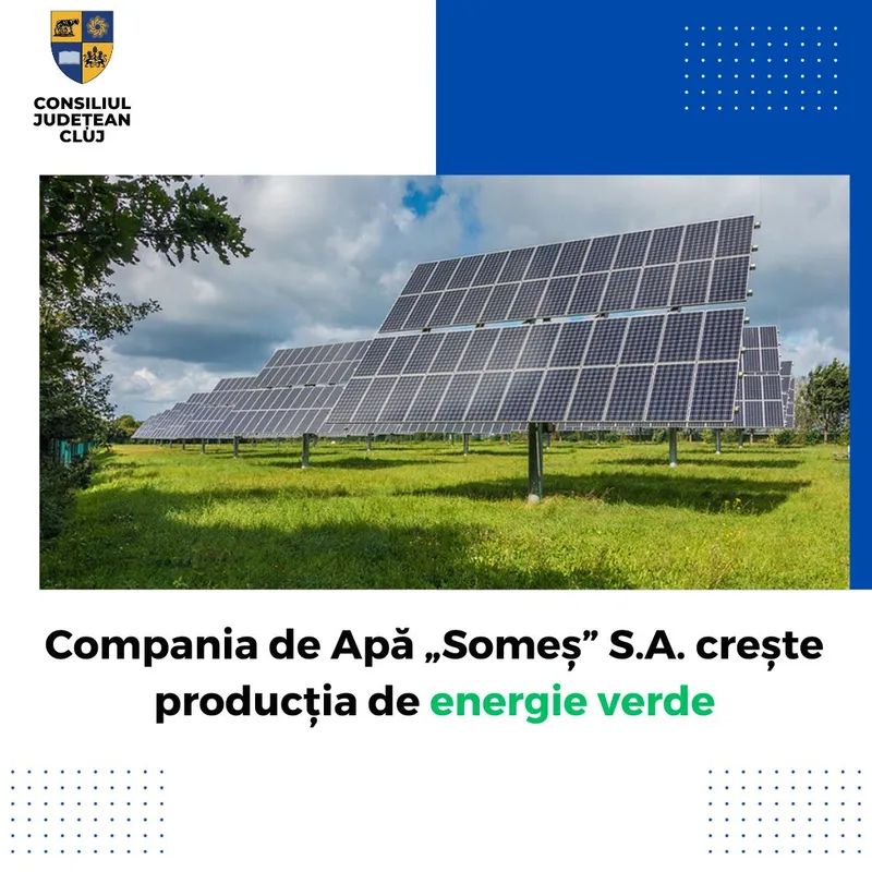 Compania de Apă „Someș” S.A. crește producția de energie verde