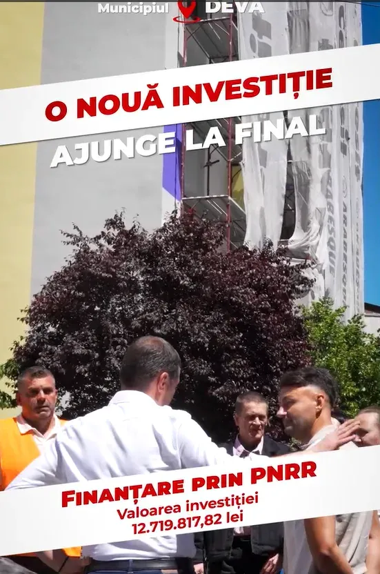 Blocul 66 de pe strada Bejan din Deva, recepționat după lucrări de eficiență energetică finanțate prin PNRR