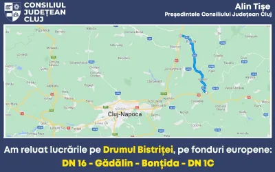 Consiliul Județean a reluat lucrările de modernizare a lotului 2 al Drumului Bistriței