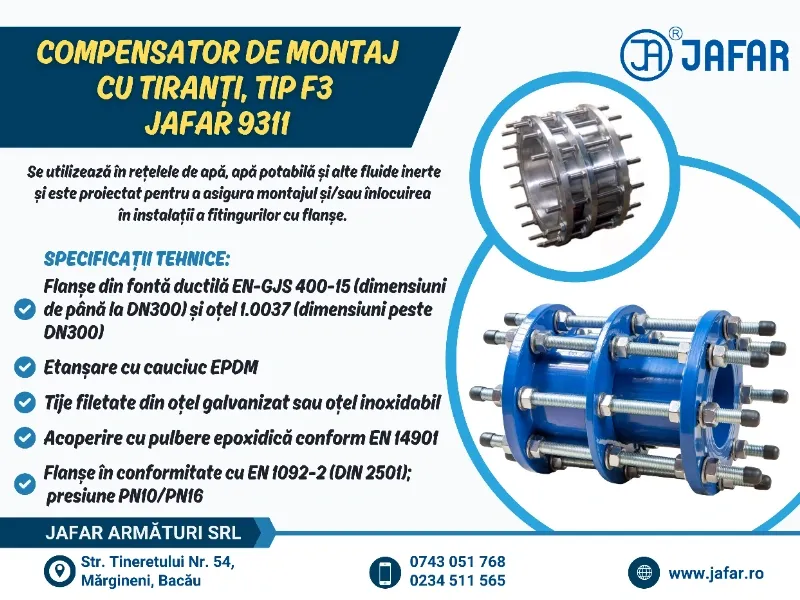 Compensator de montaj cu tiranți tip F3 JAFAR 9311