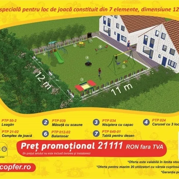 Loc de joaca 12m x 11m