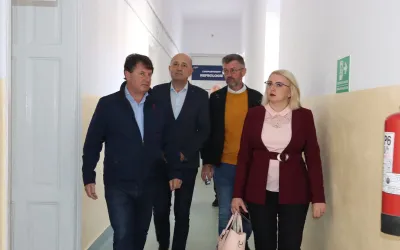 Președintele CJA, Iustin Cionca a fost marți, 10 octombrie 2023 la Spitalul Județean Arad, pentru a vedea modul în care se derulează lucrările