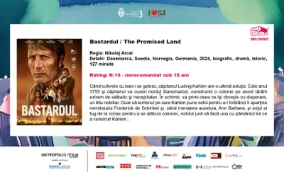 Start pentru noul sezon de „Cinema în aer liber”  „Bastardul” deschide seria proiecțiilor