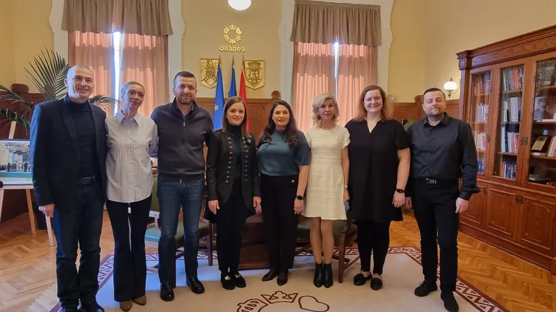 O delegație a Corului Național de Cameră „Madrigal – Marin  Constantin”, în vizită la Primăria Oradea