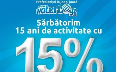 Waterboyz sărbătorește 15 ani de activitate cu 15% reducere la echipamentele din stoc!