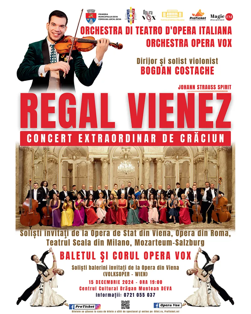 ORCHESTRA DI TEATRO D’OPERA ITALIANA și ORCHESTRA OPEREI VOX,  ÎNTR-UN REGAL MUZICAL LA DEVA!